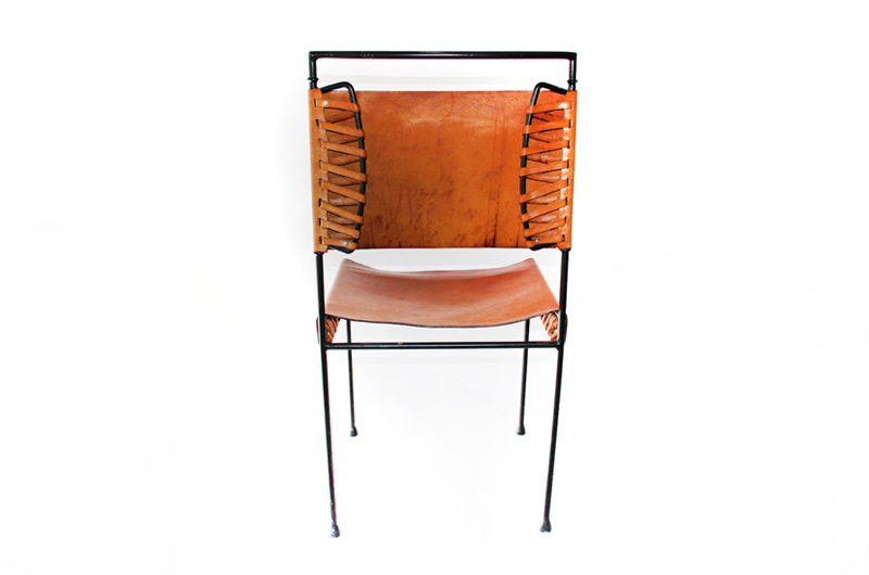 Iron And Leather Dining Chairs